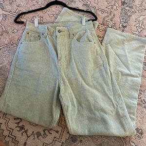 Corduroy green jeans